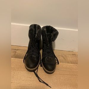 Dr. Scholl’s fur ankle boots